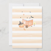 Invitation Orange Little Boo Baby shower d'Halloween (Dos)