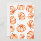 Invitation Orange Little Citrouille Halloween Baby shower d'a (Dos)