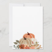 Invitation Orange Little Citrouille Premier anniversaire (Dos)