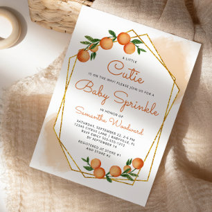 Invitation Orange Little Cutie Citrus Baby Sprinkel