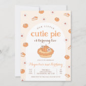 Invitation Orange Little Cutie Pie Anniversaire Fête Invitati (Devant)
