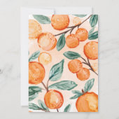 Invitation Orange Little Cutie tourné UNE 1ère fête d'anniver (Dos)