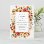 Invitation Orange Magnificent Summer Wedding (Debout devant)