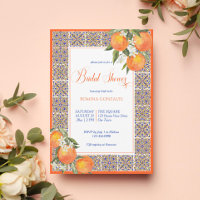 Orange majolica Méditerranée tuiles nuptiale douch