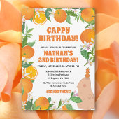 Invitation Orange Mandarine Enfants de Capybara Amusement Joy