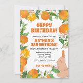 Invitation Orange Mandarine Enfants de Capybara Amusement Joy (Devant)