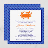 Invitation Orange/marine nautiques d'invitation de Fête de la (Devant / Derrière)