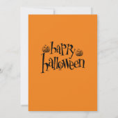 Invitation Orange moderne heureux hallowen (Dos)