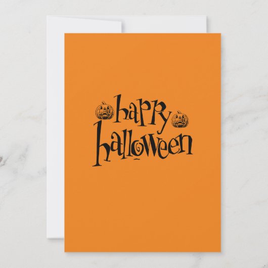 Invitation Orange moderne heureux hallowen (Dos)