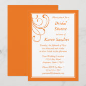 Invitation Orange Moyenne Personnalisée - Élégante (Devant / Derrière)