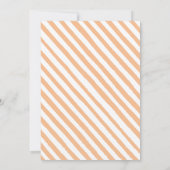 Invitation Orange noir petit garçon fantôme fille baby shower (Dos)