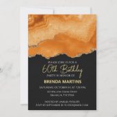 Invitation Orange Or Glitter Aquarelle (Devant)