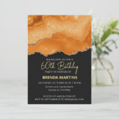 Invitation Orange Or Glitter Aquarelle (Debout devant)