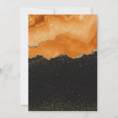 Invitation Orange Or Glitter Aquarelle (Dos)