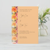 Invitation Orange Orange Roses Orange Mariage (Debout devant)