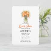 Invitation Orange Palette Ranunculus Mason Jar Bridal Shower (Debout devant)