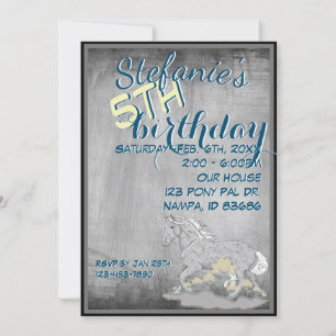 Invitation Orange Palomino Anniversaire III (goth gris grunge