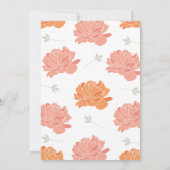 Invitation Orange & Peach Peonies Sweet 16 Anniversaire (Dos)