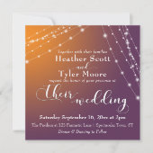Invitation Orange Plum Ombre & Clés Mariage 2b (Devant)