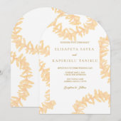 Invitation Orange Plumeria Wedding (Devant / Derrière)