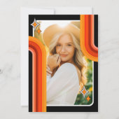 Invitation  Orange &Red Rainbow Typography Summer Sun Grad (Dos)