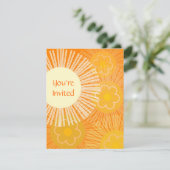 Invitation Orange Rétro (Debout devant)
