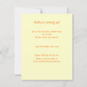 Invitation Orange Rétro (Dos)