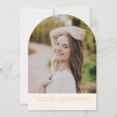 Invitation Orange Retro Striped Arch Graduation Announcement (Dos)