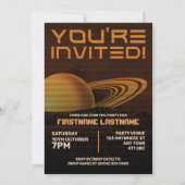 Invitation Orange Retrowave Party (Devant)