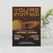 Invitation Orange Retrowave Party (Debout devant)