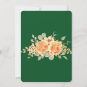 Invitation Orange Rose Chaîne Lumières Vert Anniversaire (Dos)