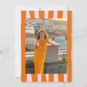 Invitation Orange rose dessiné 30ème photo Whimsical Annivers (Dos)