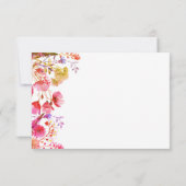 Invitation Orange rose jaune fleur sauvage été Bridesmaid (Dos)