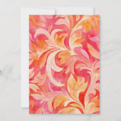 Invitation Orange rose Pêche Florale 70e anniversaire pour el (Dos)