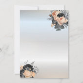 Invitation Orange Rose String Lights Argent 90e anniversaire (Dos)