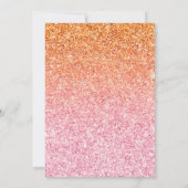 Invitation Orange Rose Sunset Parties scintillant Douce 16 An (Dos)