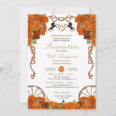 Invitation Orange Rose Western Quinceañera (Devant)
