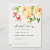 INVITATION ORANGE ROUGE ROSE EAU COULEUR FÊTE DES MARIÉES FLO (Devant)