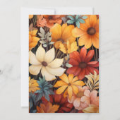 Invitation Orange rouille, jaune moutarde et Mariage Brown (Dos)