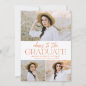 Invitation Orange | Salutations à la Grad Photo Graduation Pa (Devant)