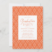 Invitation Orange | Salutations à la Grad Photo Graduation Pa (Dos)