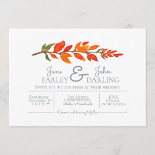 Invitation Orange Sprig