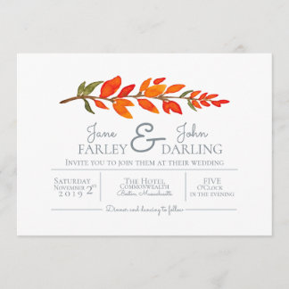 Invitation Orange Sprig