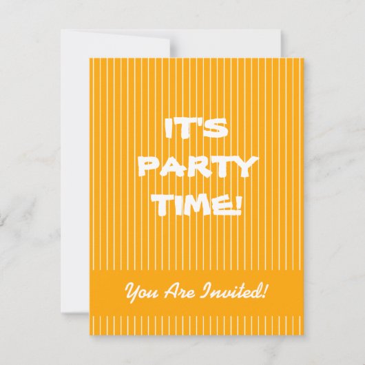 Invitation Orange Stripes (Devant)