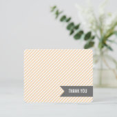 Invitation Orange Stripes Flat Merci Notes (Debout devant)