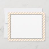 Invitation Orange Stripes Flat Merci Notes (Dos)