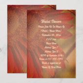 Invitation Orange Sunflower Flower Bridal Shower  (Devant / Derrière)