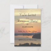 Invitation Orange Sunset Retirement Party (Devant)