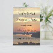 Invitation Orange Sunset Retirement Party (Debout devant)
