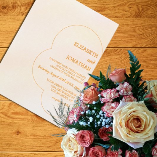 Invitation Orange Sunset Wedding